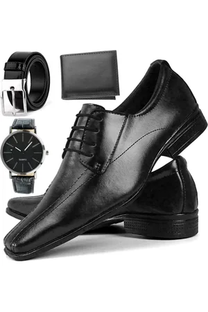 Dhl Calçados Kit Sapato Social Neway Masculino + Relógio + Cinto + Carteira