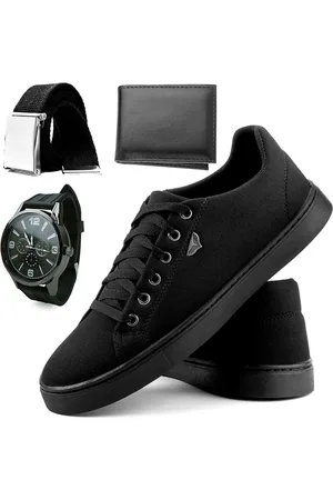 Dhl Calçados KIT Tênis Casual Masculino Jogging Daily + Relógio + Cinto e Carteira