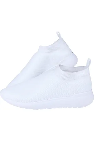 Dhl Calçados Tênis Meia Calce Fácil Feminino Branco