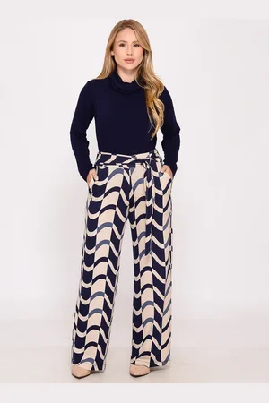 BBonnie Calça Pantalona Cós largo Bolsos Sheila Bege