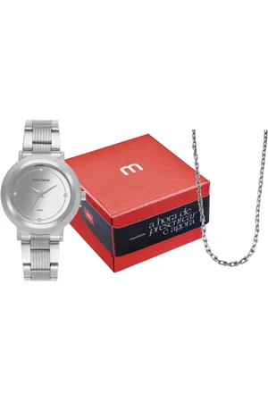 Mondaine Kit Relógio Feminino Espelhado com Colar