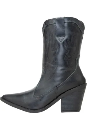 LeRUCHEL Bota Texana Bordada em Couro