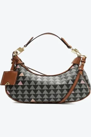 Schutz Bolsa Tiracolo Média Triangle Preta
