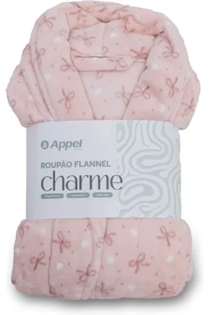 Appel Roupao Adulto Microfibra Flannel Laços