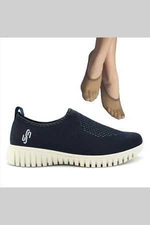 USAFLEX Tênis Feminino Tricot AE2208+2P de Meias Color Sports Sapatilha 9055.001