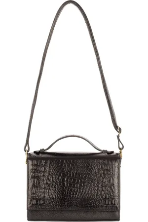 Andrea Vinci Bolsa pequena transversal de couro croco Deise