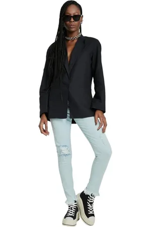 Reversa Calca Jeans Skinny Nicky Zig Neon Azul