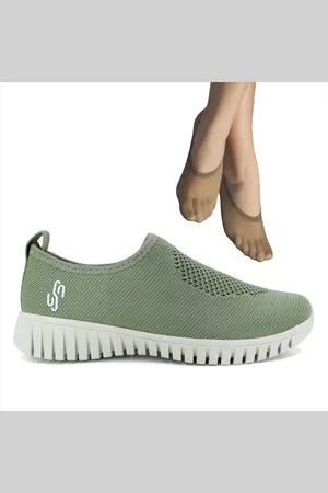 USAFLEX Tênis Feminino Tricot AE2208+2P de Meias Color Sports Sapatilha 9055.001