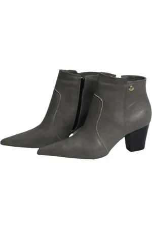 Spinelli Bota Feminina Bico Fino Cano Curto Couro Salto 6 CM