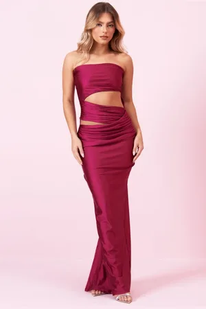 Planet Girls Vestido Longo Sem Alça Up Glam Médio