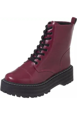 Amorelle Bota Coturno Plataforma Tratorado Marsala