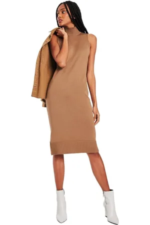 Reversa Vestido Tricot Gola Alta
