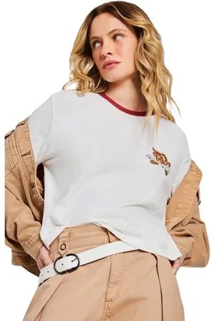 Reversa Camiseta R Bordado League Off-white