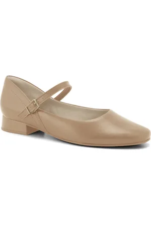 COMFORTFLEX Sapato Boneca Feminino Couro Caqui 2482302-3