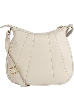 Andrea Vinci Bolsa transversal em couro liso Greice - Marfim