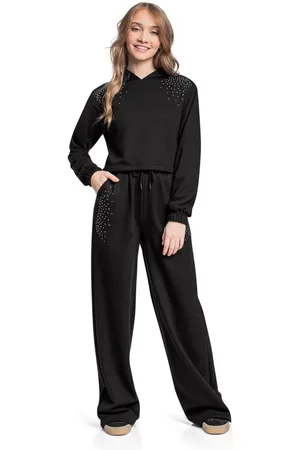 Gloss Infantil - Conjunto Juvenil com Blusão e Calça Wide Leg em Moletom