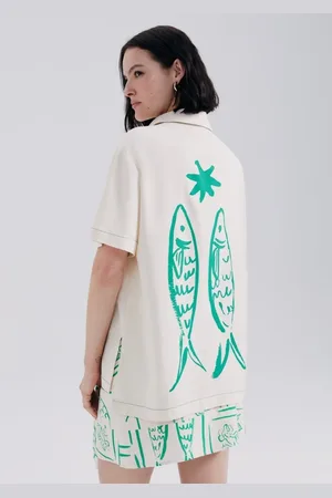 Hering Camisa Feminina Manga Curta Peixinhos