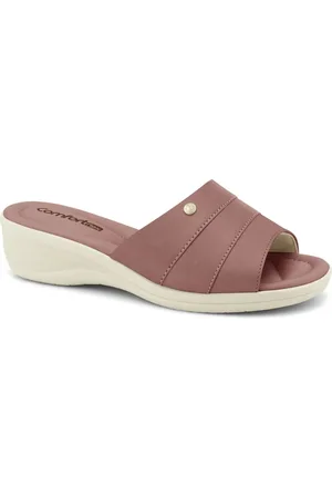 COMFORTFLEX Tamanco Feminino Anabela Rose Escuro 2488421-3