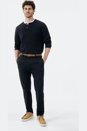 Hering Calça Masculina Taper Em Sarja Com Linho