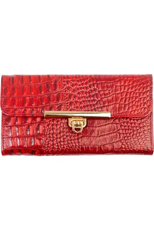 Andrea Vinci Carteira Feminina De Couro Croco Kate 10,5x19,5cm