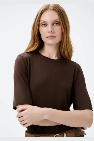 Hering Camiseta Feminina Manga Curta Em Tricô Leve