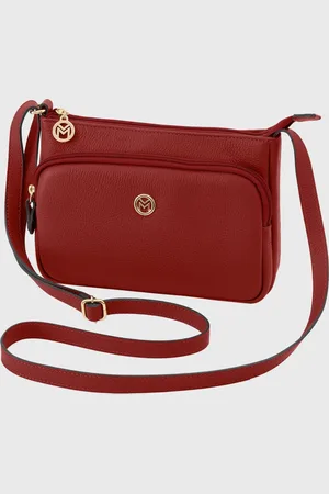 Mariart Bolsa Transversal Couro Rosalina Cereja