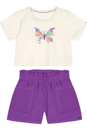 Marisol Infantil - Conjunto Curto Borboleta Feminino