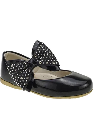 B2A kids Infantil - Sapatilha Menina Casual Batizado Confortável Laço de Glitter é Strass