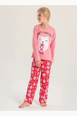 Molekada Pijama Longo Menina Blusa e Calça Mamãe Coruja