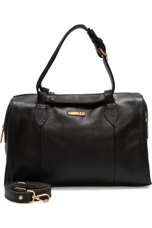 Griffazzi Bolsa Bau de Couro Preta