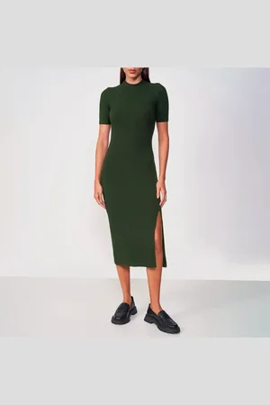 Colcci Vestido Mid Canelada Cut In25 Feminino