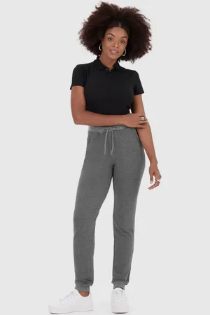 Malwee Calça Básica Feminina Jogging Em Moletinho De Viscose