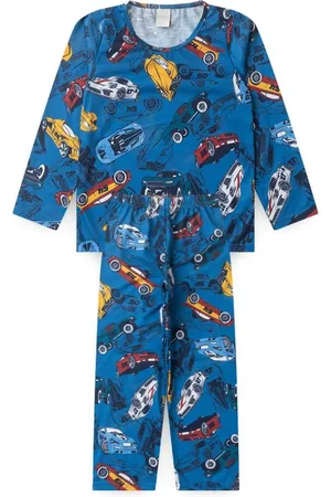 Molekada Pijama Longo Menino Blusa e Calça Super Carros