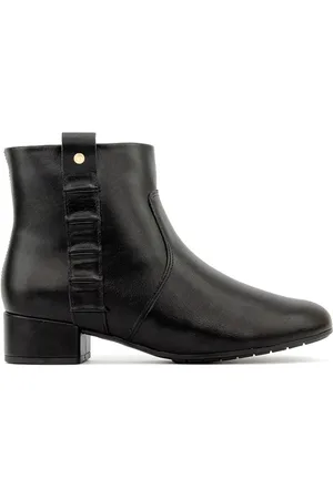 COMFORTFLEX Bota Cano Curto Salto Baixo Preto