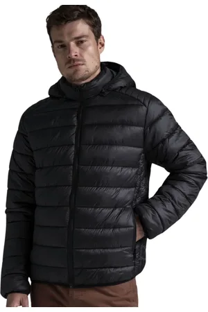 Industrie Jaqueta Masculina Puffer Lisa Impermeável com Capuz Removível e Isolamento Térmico