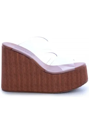 Damannu Shoes Tamanco Plataforma Giza Vinil Transparente