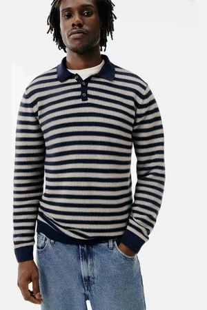 Hering Polo Masculina Regular em Tricô Listrado
