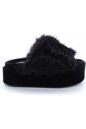 Damannu Shoes Tamanco Feminino Plataforma de Pelos Claire