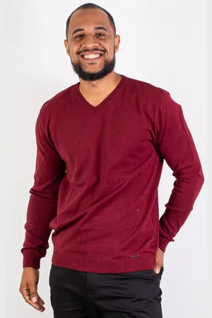Enluaze Suéter Masculino Gola V De Malha 50001
