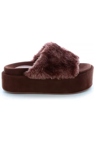 Damannu Shoes Tamanco Feminino Plataforma de Pelos Claire