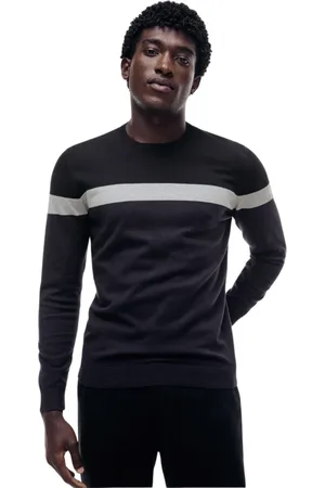 Di Nuevo Camiseta Hering Listrada Manga Longa em e Cinza