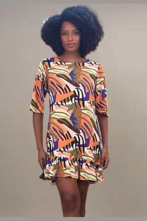 Amazonia Vital Vestido Curto Viscose Estampa Cores Vibrante