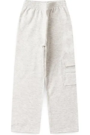 Molekada Infantil - Calça Inverno Menino Mescla Com Bolso Cargo em Moletom Felpado