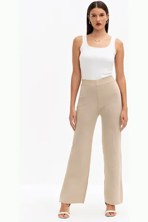 Principessa Calça Wide Leg de Tricot Mocha Mousse Ducilene