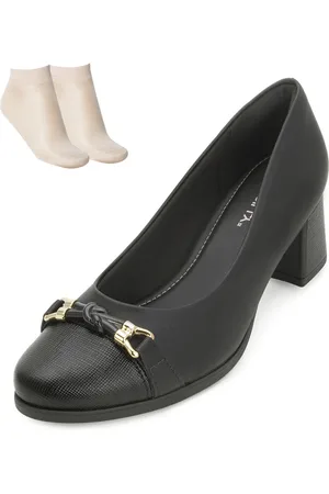 Piccadilly Sapato Salto e Meia PD25-65404 -Dourado