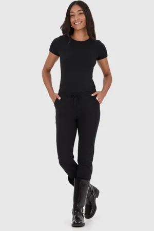 Malwee Calça Básica Feminina Com Bolso Moletom Flanelado