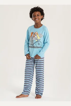 Molekada Pijama Longo Menino Blusa e Calça Aventura Polar