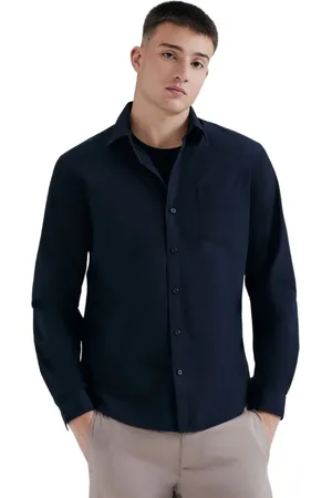 Di Nuevo Camisa Hering Social Slim Mangas Longas cor Preta