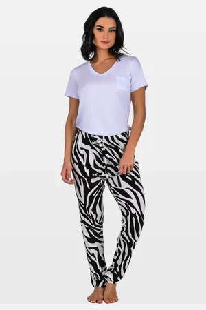 Summer Soul Pijama Feminino Manga Curta Zebra