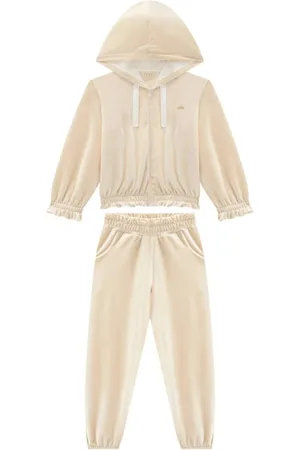 Milli & Nina Infantil - Conjunto Inverno Plush Marfim 27265